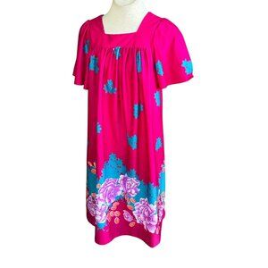 Sears At Home Pink Floral Muumuu Caftan Loungewear